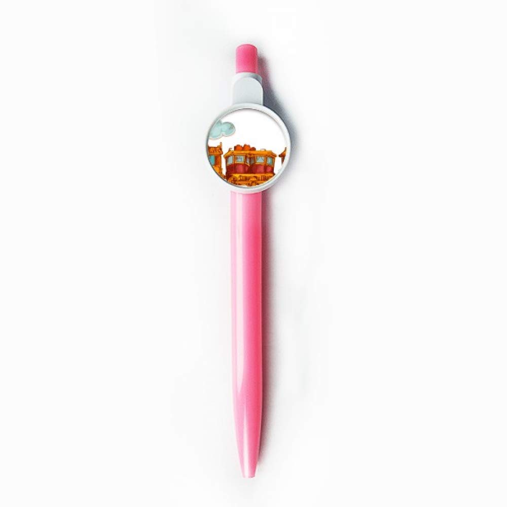 Stylo à bille rétractable bleu train angleterre cadeau original enfant
