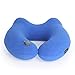 Z-XFY U en Forme d'oreiller, Oreiller Gonflable de Cou en Forme de U Oreiller Affaires Trésor Neck Pillow Voyage Deux Souffles Rempli de col de l'utérus Soins Oreiller Bleu