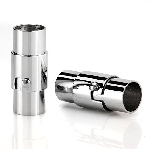 Hantier 20sets Leather Cord End Cap/ Magnetic Clasp with Locking Mechanism (Fit 5mm Cord)