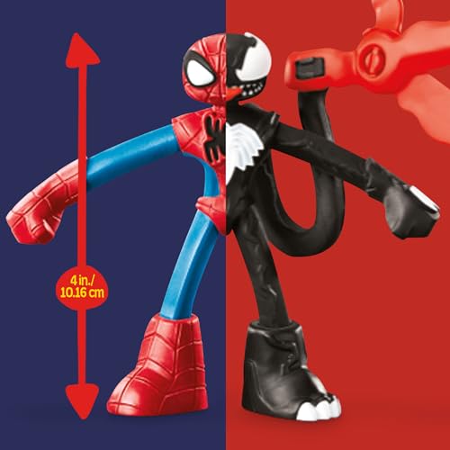 Play-Doh Marvel Spider-Man Netz-Action Set, 2 Spielfiguren und vielen Knetformen, 4 Dosen Modelliermasse in passenden Farben, kreatives für Kinder ab 3 Jahren