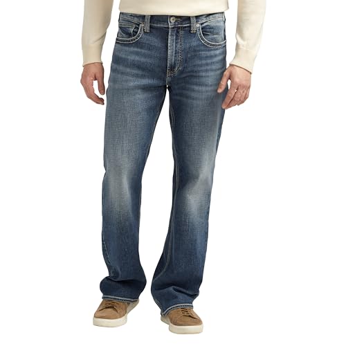 Image of Silver Jeans Co. Men's Zac Relaxed Fit Straight Leg Jean - Legacy