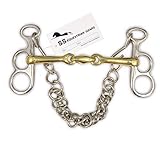 bocado pelham decathlon Montar a caballo SSEG BOCA DE COPPERMIX DE BOCA DE PELHAM DE MARIPOSA - BITS DE CABALLO - PELHAM BITS (5 pulgadas)