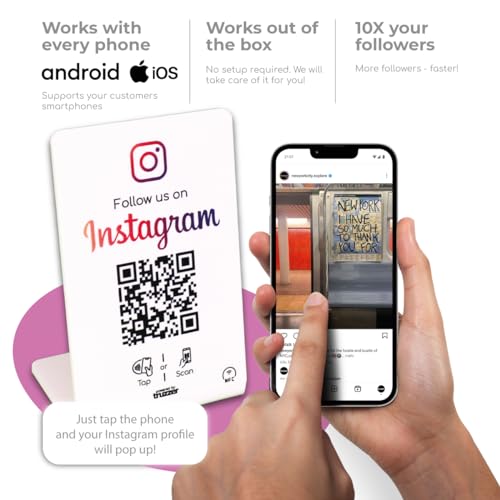 Dispositif NFC Follower Social Media et QR code de comptoir - 3