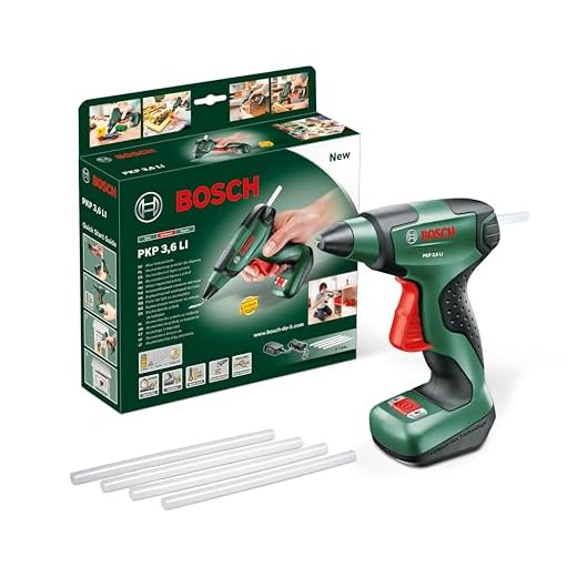 Sladdlös limpistol PKP 3,6 LI från Bosch (Micro USB-laddare, 4x limpatron Ultra Power (3,6 V))
