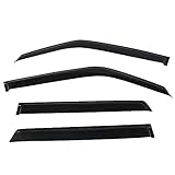 Window Visor fits 2011-2016 Nissan Juke | Slim Style Acrylic Smoke Tinted & Semi-transparent Sun Rain Shade Guard Wind Vent Air Deflector by IKON MOTORSPORTS | 2012 2013 2014 2015