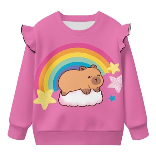 Sweatshirts Shirt Tee Tops for Toddler Girls Size 1-8Y Long Sleeve Crew Neck Sweatshirts Shirt4