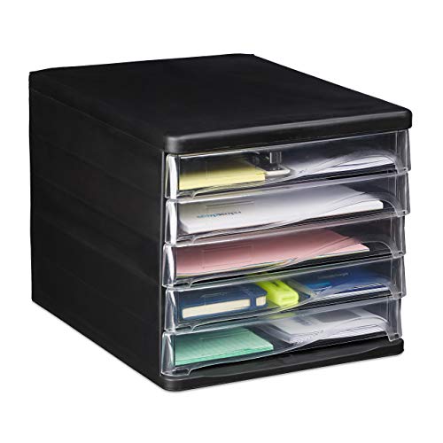Meuble de classement A4 Relaxdays 10025423 avec tiroirs de rangement pour tri de documents