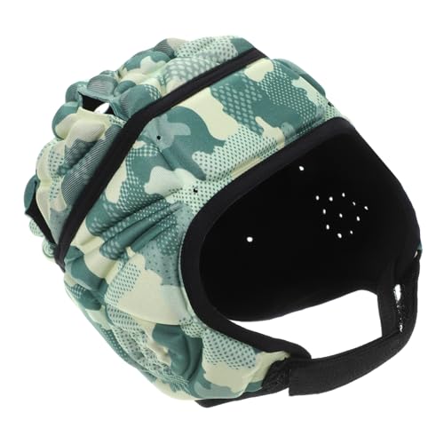 Casque de rugby avec mousse antichoc et aération verte