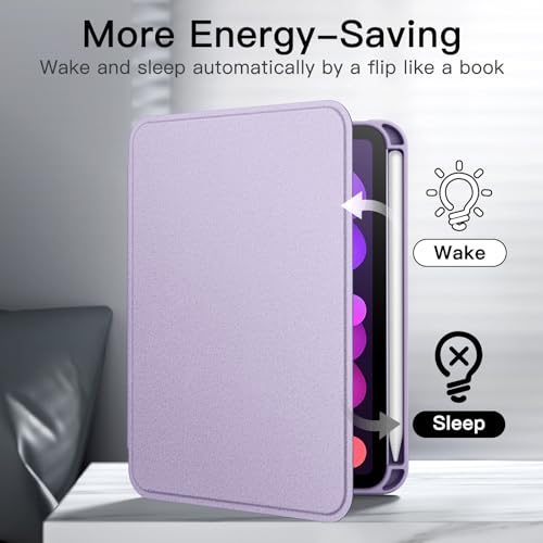 Image of JETech Folio Case for iPad mini A17 Pro /6th Gen (2024 /2021), Purple