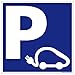 Panneau - Parking Voiture Electrique - Plastique rigide PVC 1,5 mm - Dimensions 125 x 125 mm - Double Face Autocollant au Dos - Protection Anti-UV