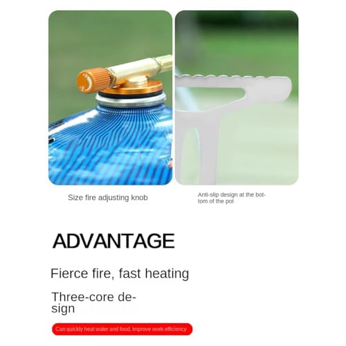 Réchaud à gaz portable à trois brûleurs robuste pour cuisson extérieure - 3