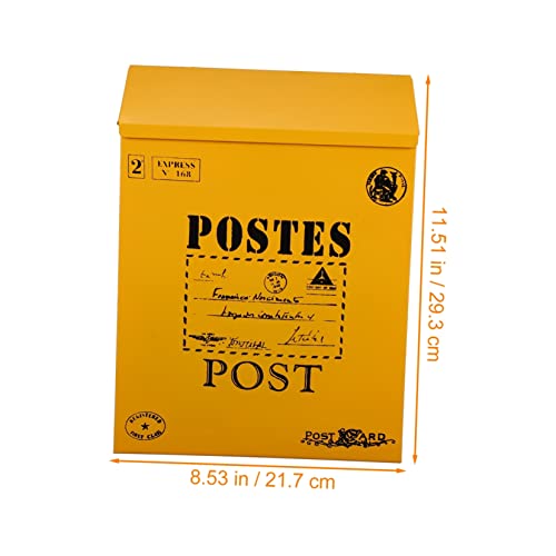 Homoyoyo Mailbox Donation Box With Lock Wall Mount Mailboxes Santa Key 1 Pc Mailbox Letter Post Box Wall Mounted Locking Mailbox Vintage Suggestion Box Locking Letter Box Lockable Mail Box #TOP1