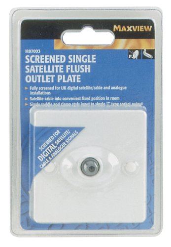 Maxview H87003/CT Screened Single Satellite Flush Outlet Plate