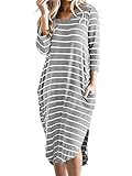 Saison: Blusenkleid Damen perfekt für Frühling und Herbst, angenehm zu tragen. Die Einfarbig Maxikleider Damen wird somit zum perfekten Outfit für dem ersten Date im angesagten Cafe.