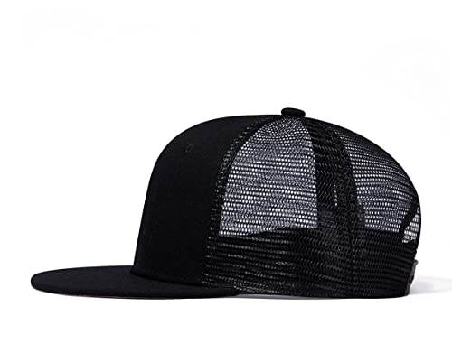 Image of Quanhaigou Purple Galaxy Snapback Hat Unisex Trucker Hat Hip Hop Plaid Flat Bill Brim Adjustable Baseball Cap