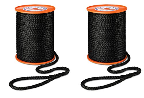 SEILFLECHTER T12 Festmacher Set - 2 STÜCK - 16 mm, 8 m, handgespleisst schwimmfähig - 2er Pack