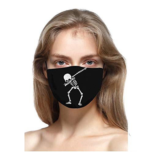 Umitay Reusable Balaclava Halloween Skull Printed Facial Decorations Bandanas Lightweight Funny Skeleton Scarf for Women and Men