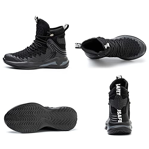 SYLPHID Steel Toe Shoes for Men Work Sneakers for Women Safety Boots Mid Top Lightweight Comfortable Breathable2