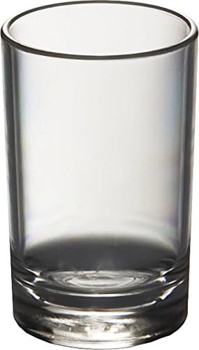 Virtually Glass Set of 6 Roltex Unbreakable Reusable Polycarbonate Plastic Shot Glasses (55ml to rim, Height 6cm, Max Diameter 3.8cm)