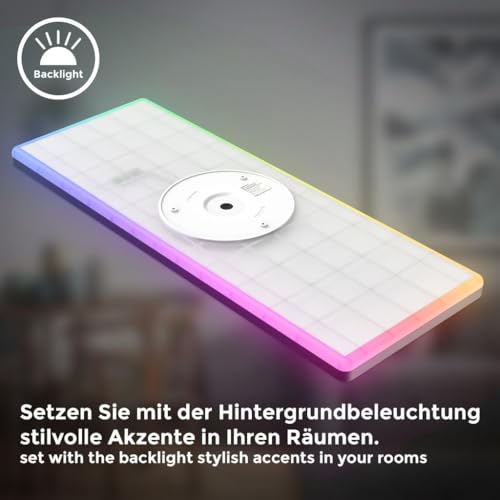B.K.Licht I Lámpara de techo LED RGB I Panel LED ultra plano I Cambio de color I Lámpara de techo RGBW regulable I Iluminación indirecta I Mando a distancia I Negro - imagen 8