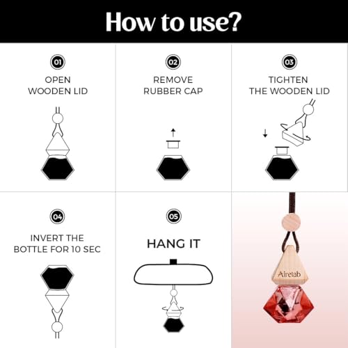 Image of Car Air Freshener 8ml | Perfume-Style Fragrance | Natural Essential Oil Glass Bottle with Wooden Diffuser | Long-Lasting Car Perfume Lasts Up to 60 Days
