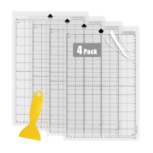 Cowhilan 4 Pack Tapete de Corte StandardGrip 20x30cm para Silhouette Portrait, 8x12