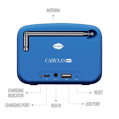 Image of Saregama Carvaan Mini Hindi 2.0- Music Player with Bluetooth /FM /AM /AUX (Skyline Blue)