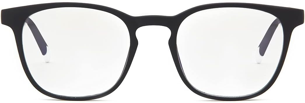 BARNER: BLUE LIGHT Blocking Glasses for Men and Women. Computer, Screen and Gaming glasses. Non-prescription. Neutral Lenses. Dalston - Rectangular Frame