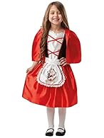Rubie's Red Riding Hood, Child Costume in size Large Age 7-8, Height 128 cm Costume includes dress with story design displayed on the skirt and red hooded cape Costume available in Childs Sizes S 3-4, M 5-6, L 7-8 and 9-10 Rubie’s product tested to a...
