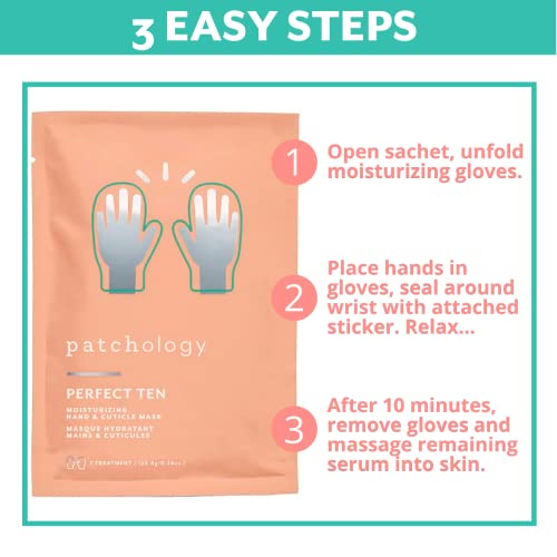 image for Patchology Perfect Ten Hand & Cuticle Mask with Shea Butter, Coconut O