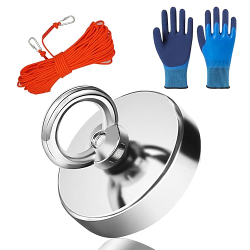 Pacify Magnet Fishing Kit, 1700 lbs Heavy Duty Double Sided N38 Neodymium