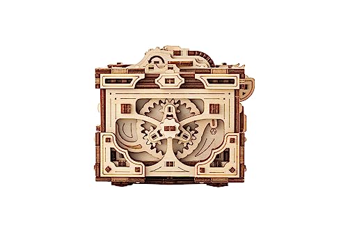 Wood Trick Enigma Chest Lock Puzzle Box Wooden 3D Puzzles for Adults to Build - Engineering DIY Project Mechanical Model Kits for Adults Wooden Models - Image 5