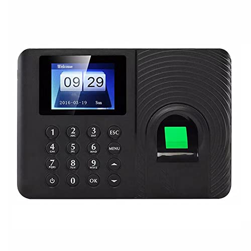 Yotmake Intelligent Biometric Fingerprint Time Clock, Face Recognition Attendance Machine 2.4 Inch Tft Lcd Screen, Fingerprint Attendance System Time Clock Employee Checking-In Recorder #TOP18