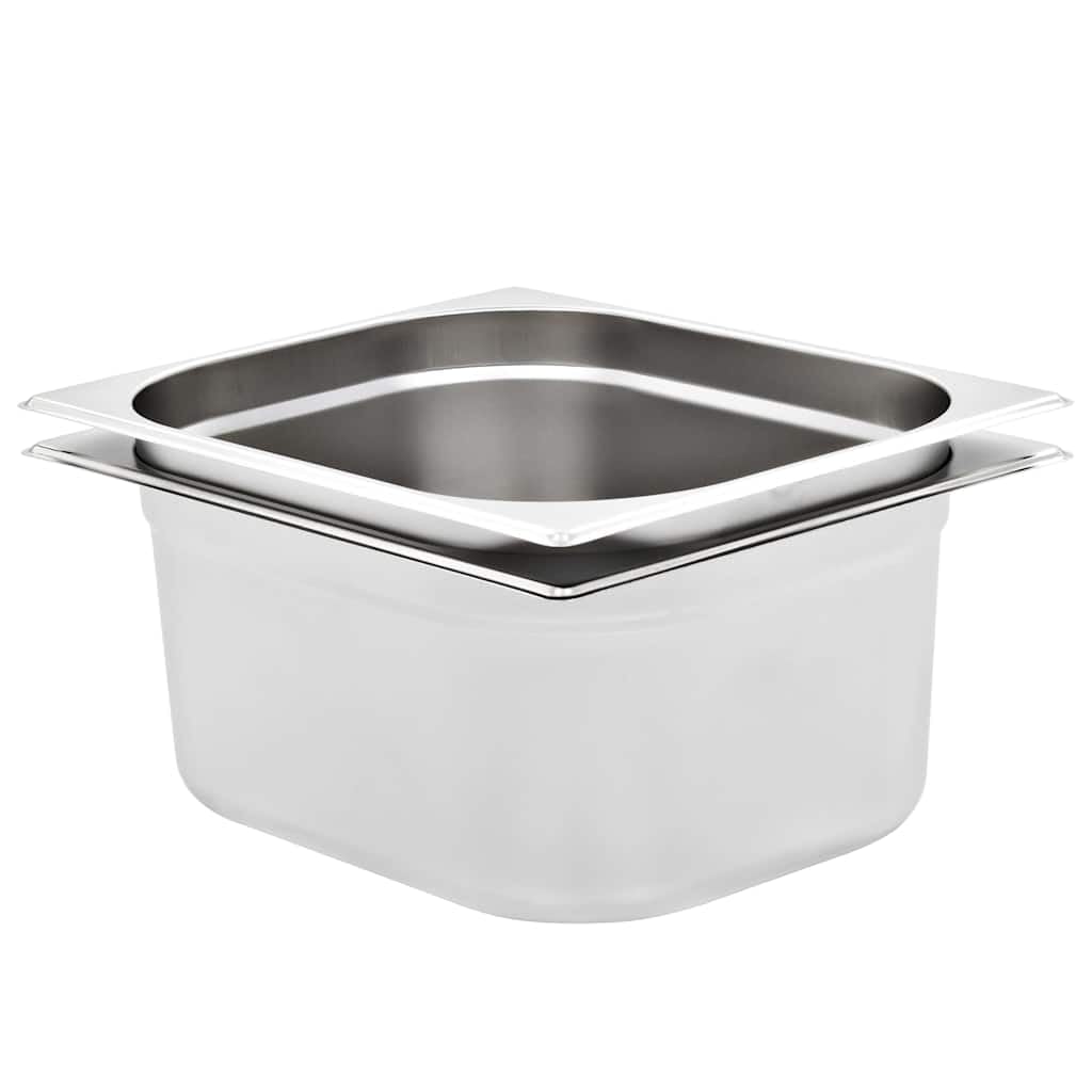 Gastronormbehälter 2 Stk. GN 1/2 150 mm Edelstahl Stapelbar