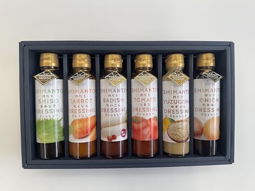 四万十食品 四万十野菜ドレッシングギフト(たまねぎ・あおじそ・とまと・にんじん・だいこん・ゆずごま) 140ml×6種