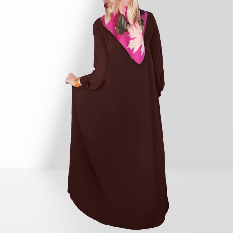 Robe longue plissée opaque et ample style arabe pour masquer les formes - 4