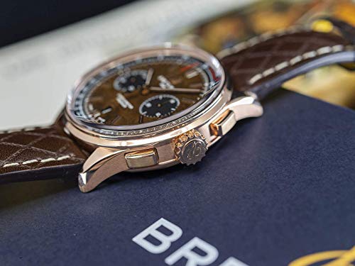 Breitling Premier B01 Chronograph 42mm Bentley Centenary Limited Edition Unique Brown Burl Elm Dial Solid Rose Gold Watch RB01181A1Q1X14