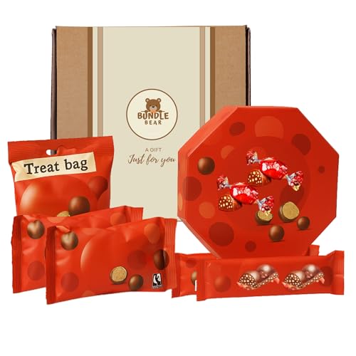 Bundle Bear Chocolate Gift Box – Including Malteser Chocolate Gift Set with Centrepiece, Treat Bag & More – Chocolate Birthday Gift (Standard)