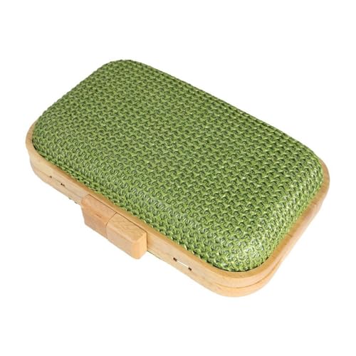 Image of Women Straw Clutch Purse Handwoven Summer Evening Bag Beach Straw Handbag Wedding Party Clutch Bag Wicker Purse