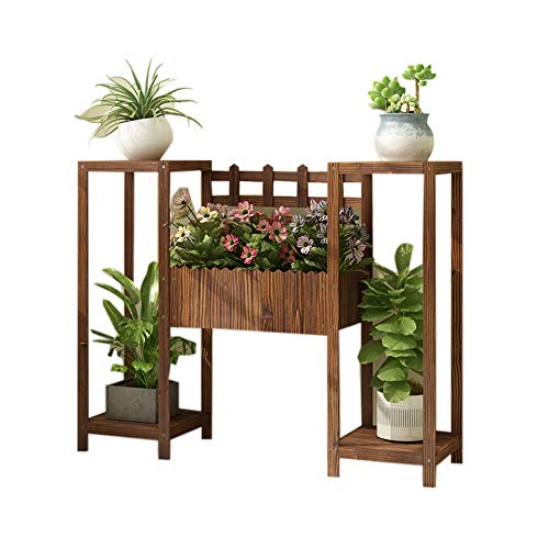 Shelf, Wooden Plant Stand, Multi-Storey Indoor and Outdoor Balcony Rack, Living Room Flower Stand Single Basin Frame, Durable and Environmentally Friendly