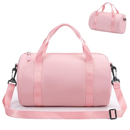 Cretosou Bolsa de gimnasia personalizada para niñas, bolsa de deporte para niñas, bolsa de deporte rosa, 20 x 20 x 40 cm, gran regalo para niños