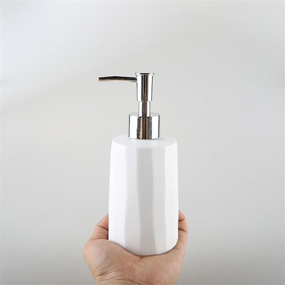 3 in 1 Duschspender für Gel Shampoo und Lotion Keramik Pressflasche mit Halter für Seife Einfach zu bedienen Duschgel Shampoo Spender Flasche