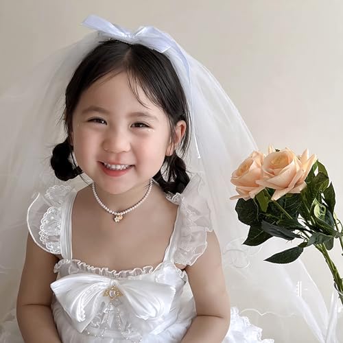 Flower Girl Gift Pearl Necklace - Personalized Faux Pearl Initial Necklace (A-Z) Flower Girls Proposal Gifts2