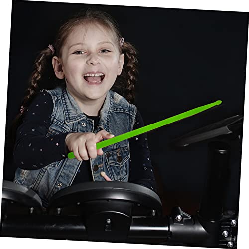 Baquetas luminosas TOYANDONA, 2 piezas, verde fluorescente, con punta de nailon, para batería, práctica y conciertos miniatura 2