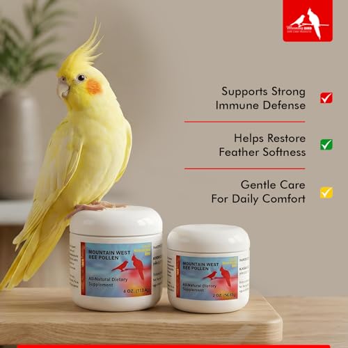 Morning Bird Mountain West Bee Pollen 4.5 oz – Natural Immune Support & Protein Powder for Birds – Boosts Strength, Feather Health & Energy – Easy to Mix with Food for All Bird Types - Image 5