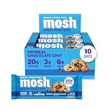 MOSH Oatmeal Chocolate Chip High Protein Bars, 20g Protein, Creatine, 10 Ct