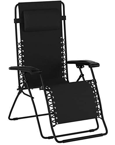 Caravan Sports Infinity Zero Gravity Chair, Black - Thumbnail 5