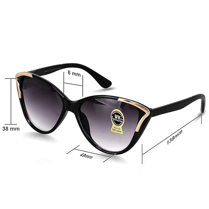 Image of Cat Eye Sunglasses for Women | UV400 Protection Trendy Style Shades | Lightweight Fashion Eyewear for Travel, Driving & Everyday