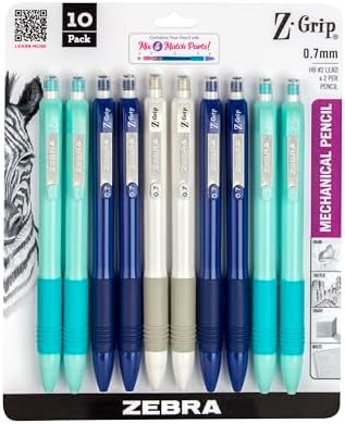 Zebra Z-Grip Smooth - Mini penne a sfera retrattili, 1,0 mm, blu, confezione da 12
