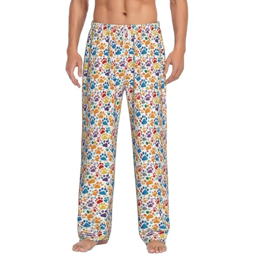 Pantalon de pyjama homme Paw Prints Art 1 pour soirée détente à la maison